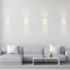 Pack de 8 Apliques de pared "KURTIN" 6W luz up and down regulable