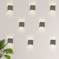 Pack de 8 Apliques de pared "KURTIN" 6W luz up and down regulable