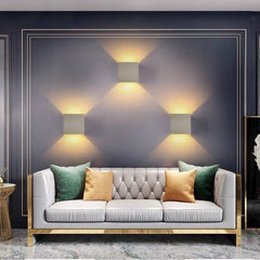 Pack de 8 Apliques de pared "KURTIN" 6W luz up and down regulable