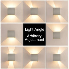 Pack de 8 Apliques de pared "KURTIN" 6W luz up and down regulable