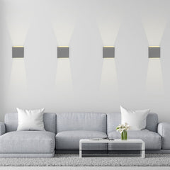 Pack de 8 Apliques de pared "KURTIN" 6W luz up and down regulable