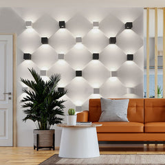 Pack de 8 Apliques de pared "KURTIN" 6W luz up and down regulable