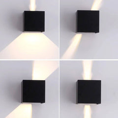 Pack de 4 Apliques de pared "KURTIN" 6W luz up and down regulable
