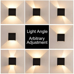 Pack de 4 Apliques de pared "KURTIN" 6W luz up and down regulable