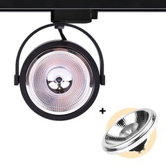 Pack Foco LED de carril monofásico + Bombilla LED AR111 GU10