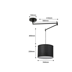 Lámpara Colgante "Neck" Articulada de Techo E27 con Brazo Giratorio