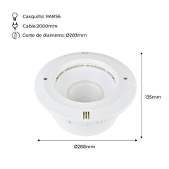 Nicho para bombilla de piscina empotrable PAR56 - IP68