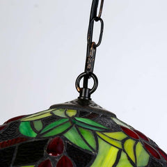 Lámpara colgante inspiración "Tiffany" con mosaico frutal en cristal