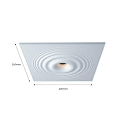 Luminaria de escayola con efecto onda trimless / integración - 20x20cm - GU10