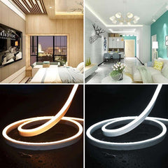 Neón LED flexible 24V DC - 10x18mm - 10 metros - Kit completo - 11W/m - IP67 - Curvatura lateral