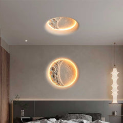 Lámpara integrable de escayola trimless en forma de luna "SIDEREUS" - 60x60cm - 17 W