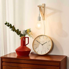 Aplique de pared nórdico "YOJO" -Escuadra de madera y colgante de silicona