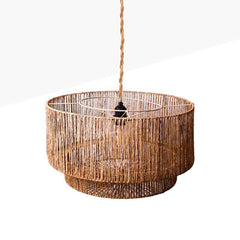 Lámpara colgante de yute y fibras naturales"BALI"