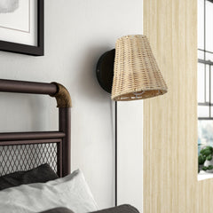 Aplique de pared de mimbre "BLIND"