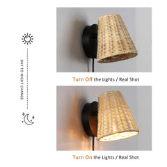Aplique de pared de mimbre "BLIND"