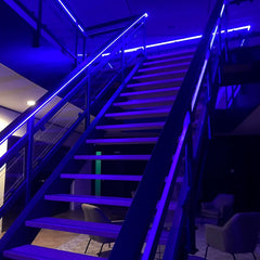 Neón LED flexible RGB 24V DC- 12X12mm - 10 metros - Kit completo - 11W/m - IP67 - Curvatura vertical