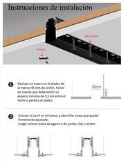 Carril magnético 20mm empotrable - 48V - 2 metros