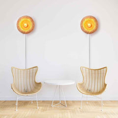 Aplique de mimbre con enchufe "Round"