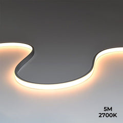 Neón LED flexible 24V DC - 5x11mm - 5 metros - Kit completo - 11W/m - 320ch/m - IP67 - Curvatura vertical