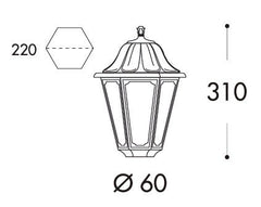 Lámpara farol de pie FUMAGALLI MIKROLOT/ANNA E27 IP55