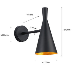 Aplique de pared interior orientable estilo nórdico