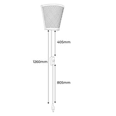 Aplique de pared de mimbre con enchufe "PANI"