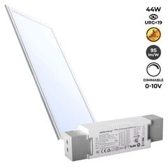 Panel LED empotrable 120X30cm - 0-10V regulable - 44W - UGR19 - IP40