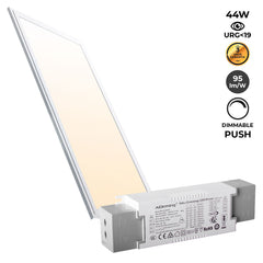 Panel LED empotrable 120X30cm - PUSH regulable - 44W - 3980lm - UGR19 - IP40