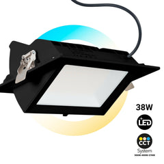 Downlight LED rectangular orientable CCT 38W - Blanco - 120° Driver LIFUD