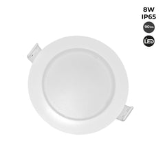 Downlight LED estanco empotrable - IP65 - 8W - Corte Ø 80-95mm
