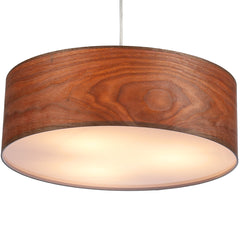 Lampara colgante con pantalla efecto madera "MATAGALLS" - 3xE27
