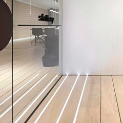 Perfil de aluminio para tira LED empotrable en suelo con difusor - 2 tapas - 21x26mm - IP54 - 2 metros