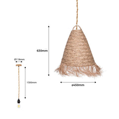 Lámpara colgante de fibras naturales "NAM"