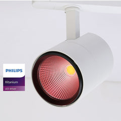 Foco LED para carril trifásico especial para carnicerías - Driver integrado Philips Xitanium- LED COB - 40W