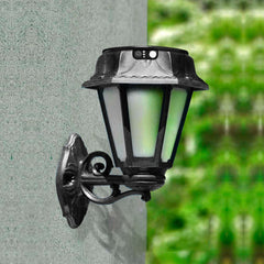 Farola solar de jardín aplique de pared "BISSO/ROSETTA" con sensor PIR - 2 modos de funcionamiento - 4000K