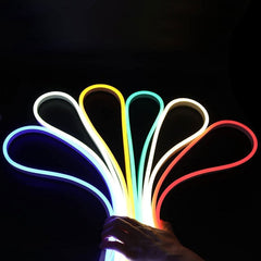 Neón LED flexible 24V DC - 4x10mm - 5 metros - Kit completo - IP67 - 11W/m - Curvatura lateral