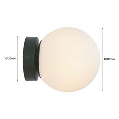Aplique de pared bola cristal "AVA" - E27 - IP44