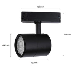 Foco LED para carril trifásico especial para carnicerías - Driver integrado Philips Xitanium- LED COB - 40W