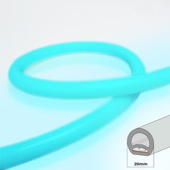 Neón LED flexible circular RGB - 24 V - Instalación sobre superficie - Ø20mm - 5 metros - 22W/m - Kit completo - IP67