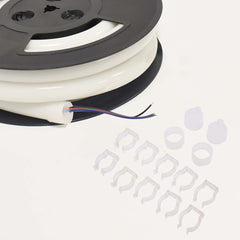 Neón LED flexible circular RGB - 24 V - Instalación sobre superficie - Ø20mm - 5 metros - 22W/m - Kit completo - IP67