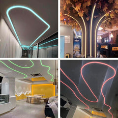 Neón LED flexible circular RGB - 24 V - Instalación sobre superficie - Ø20mm - 5 metros - 22W/m - Kit completo - IP67