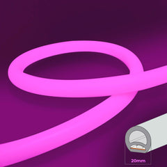 Neón LED flexible circular RGB - 24 V - Instalación sobre superficie - Ø20mm - 5 metros - 22W/m - Kit completo - IP67