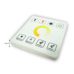 Controlador CCT blanco dual para tiras LED con panel táctil RF - 5-24V/DC