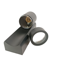 Aplique de pared exterior en aluminio "MALEY" - IP44 - GU10