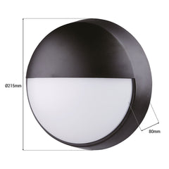 Aplique de pared exterior circular - IP54 - 110º - 10W