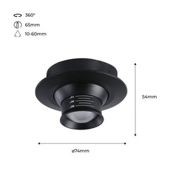 Foco empotrable LED con zoom - Orientable - Chip Cree - 2700K - 3W