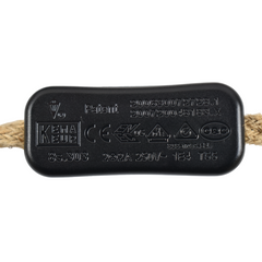 Casquillo E27 con cable de yute trenzado, interruptor y enchufe