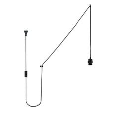 Casquillo E27 con cable de PVC, interruptor y enchufe
