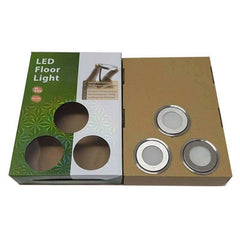 Kit 6 focos LED RGB empotrables en suelo Ø58x9mm 0,5W 12V-DC IP67