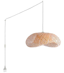 Lampara colgante de mimbre "Vimet Lite" con interruptor y enchufe